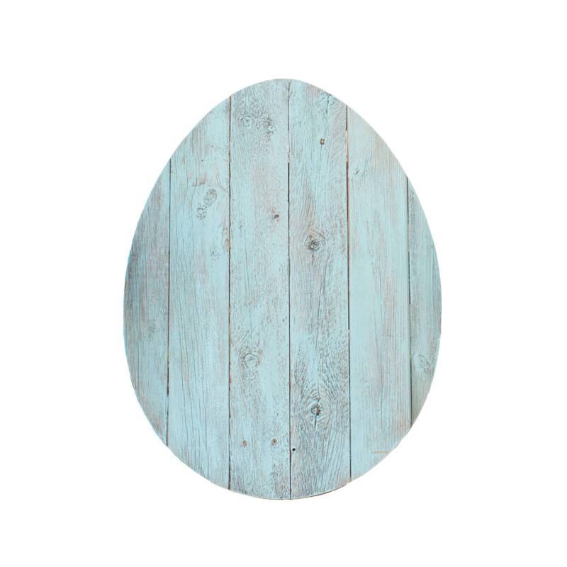 18" Rustic Farmhouse Wooden Large Egg - 18" H x 13.75" W