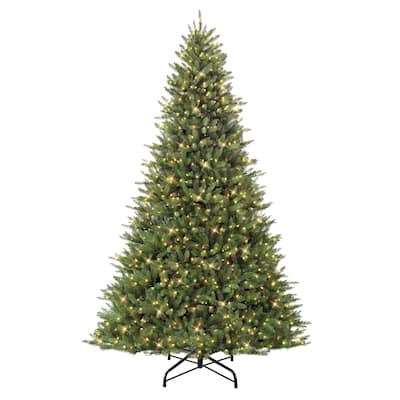 Puleo International 9' Pre Lit Fraser Fir Artificial Christmas Tree
