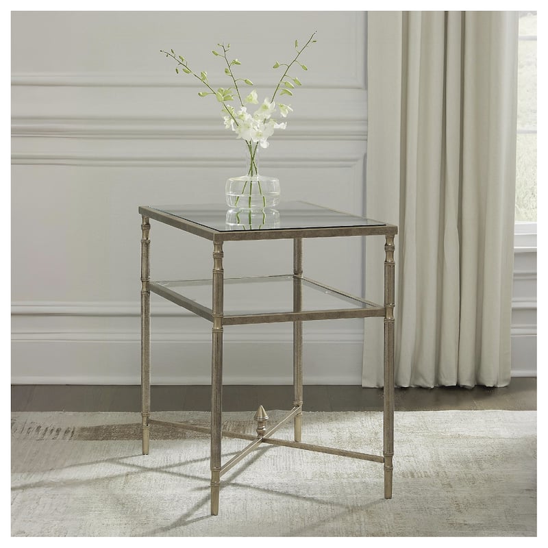 Signature Design by Ashley Cloverty Gold End Table - 25.75" W x 18" D x 26" H