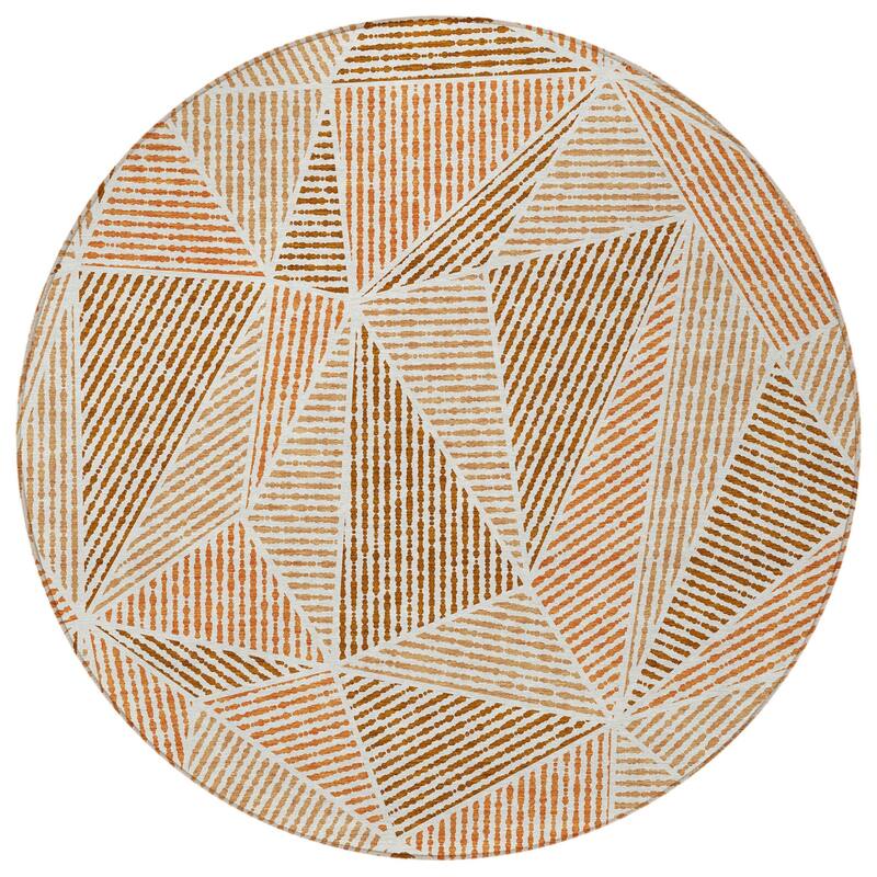 HomeRoots Geometric Transitional Rectangle Outdoor Rug