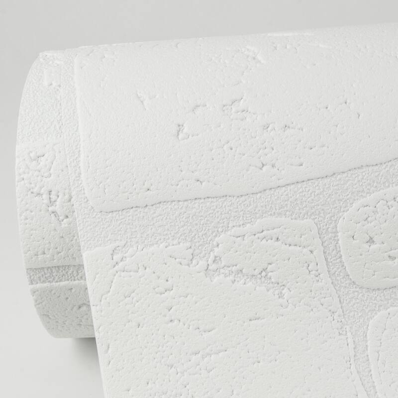 Brewster Gaffrey White Stone Paintable Wallpaper - 396in x 20.9in x 0.025in