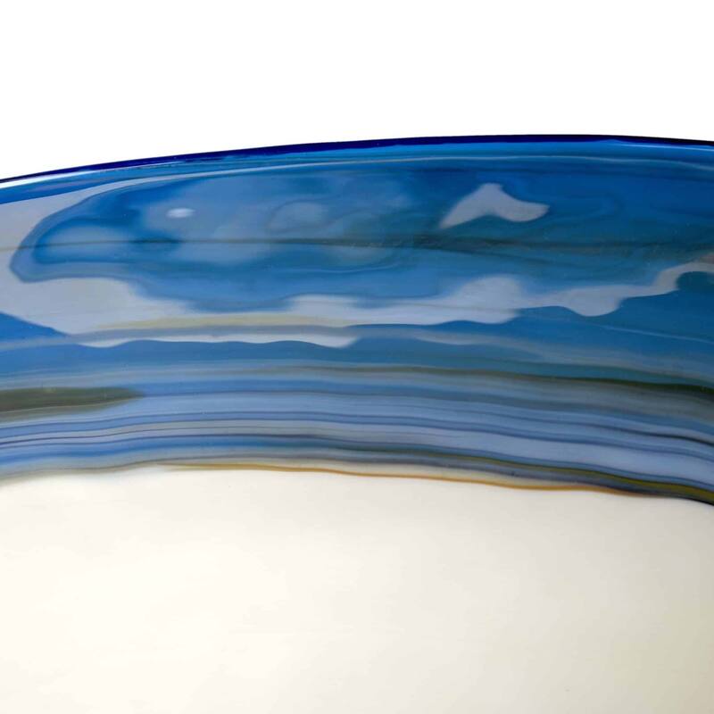 Lido Handmade Murano Glass Bathroom Sink - 14.75x14.75x4