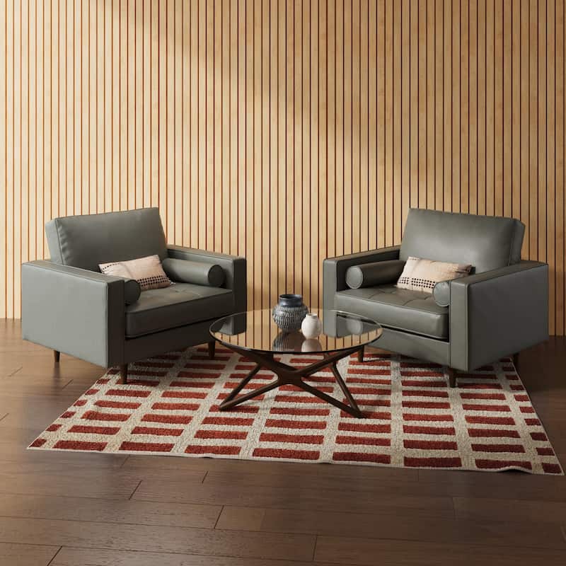 Bloomfield Upholstered Vegan Leather Arm Chair