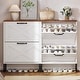preview thumbnail 9 of 18, Moasis Shoe Storage Cabinet with 2 Flip Drawers Narrow Shoes Rack Organizer