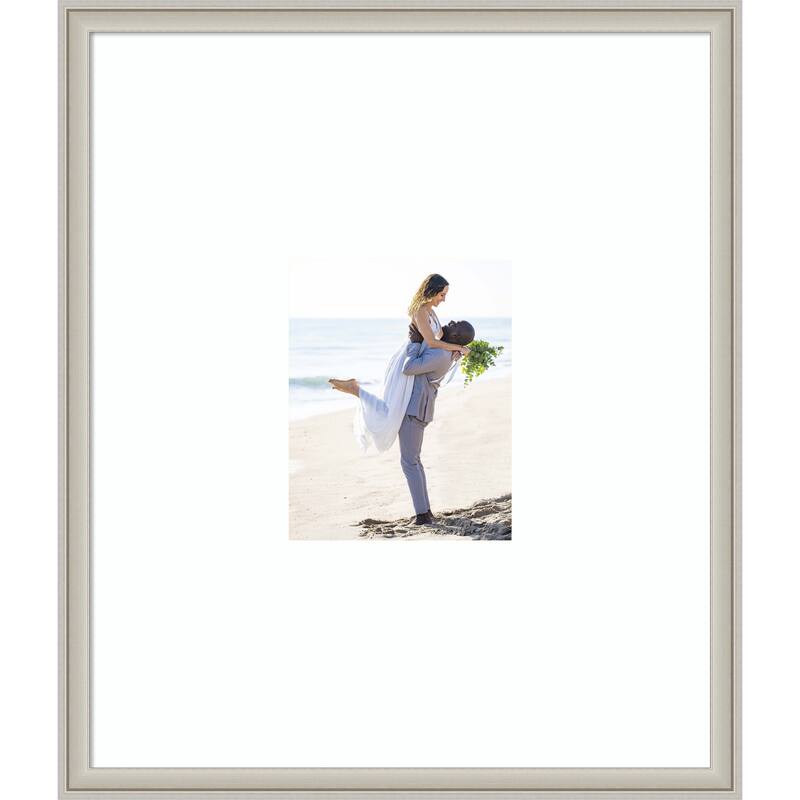 Florence Gold Framed Picture Frame, Photo Frame - 22x26 Matted White 8x10 - Florence Silver