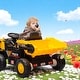 preview thumbnail 5 of 6, Ride-On Dump Truck with 12V Ride on Car with Electric Dump Bed, Music, lights, Motors - Electric Construction Truck Toy