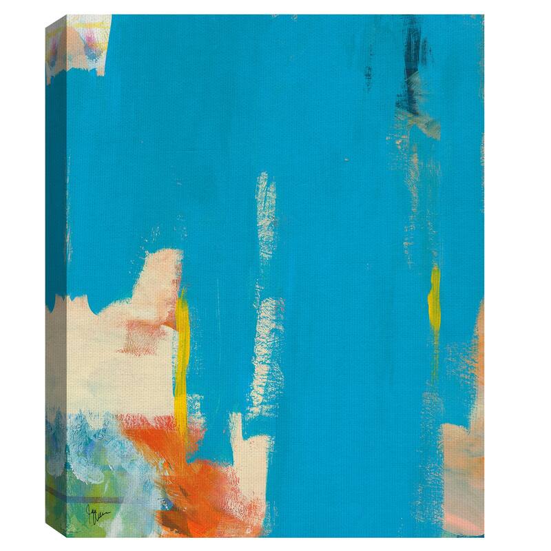 Aqua Tide by Jan Weiss Canvas Art Print