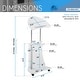 preview thumbnail 12 of 17, Techni Mobili Adjustable Sit-to-Stand Rolling Laptop Cart with Tilt Top and Storage