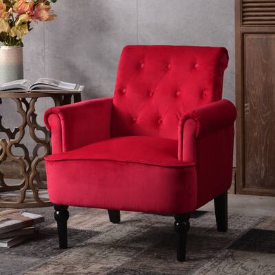 Elegant Button Tufted Accent Chair