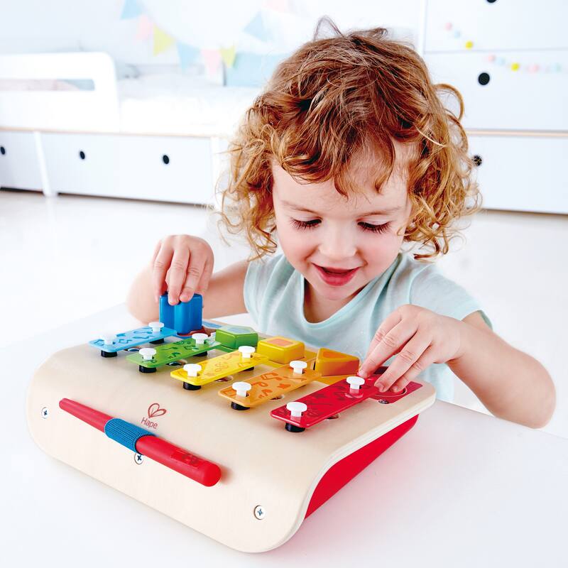 Hape: Shape Sorter Xylophone - Wooden Multifunctional Instrument Toy, 10mo+