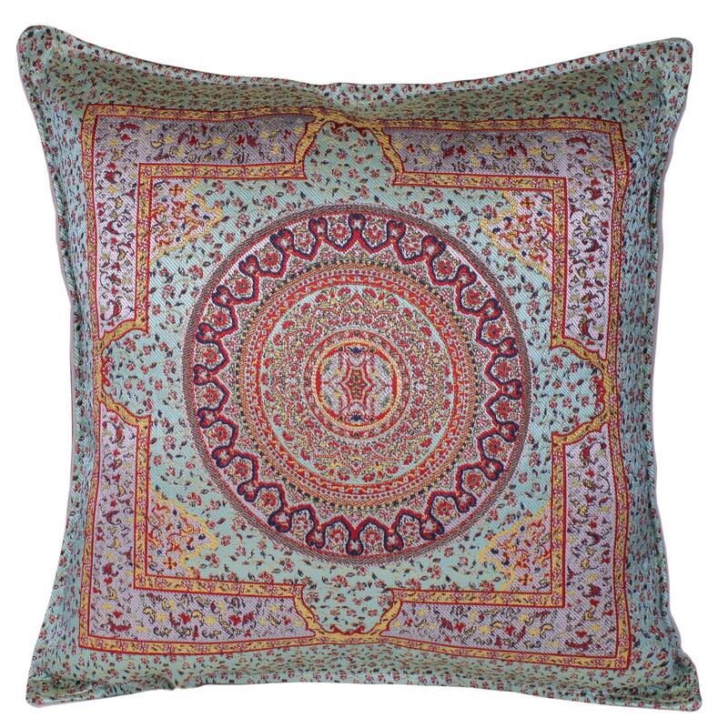 Vintage Retro Royal Exotic Kavka Turkish Throw Pillow - Green/Grey