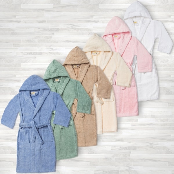 Luxurious Cotton Collection Kids Hooded Bath Robe Bed Bath & Beyond 9370416