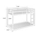 preview thumbnail 4 of 26, Modern Minimalist Metal Low Bunk Bed
