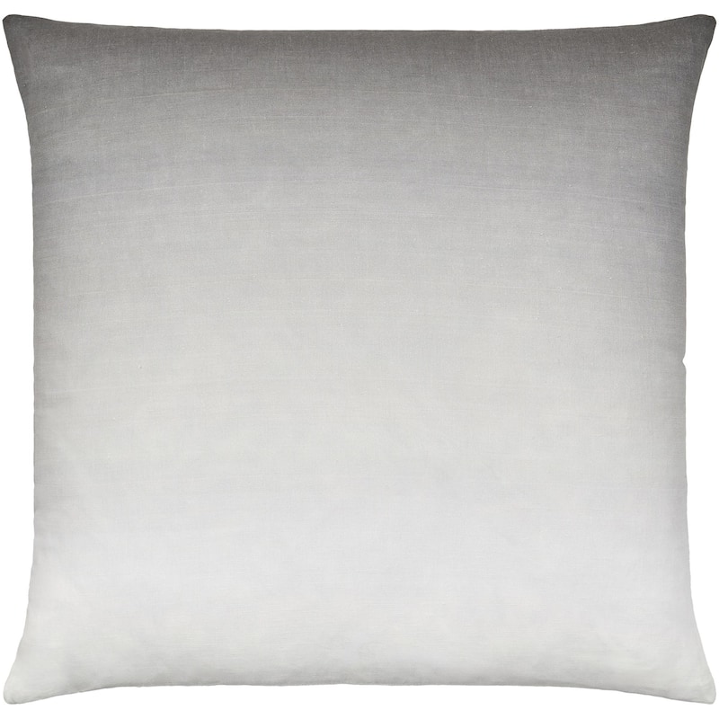 Nadine Bohemian Solid Color Cotton Linen Throw Pillow - 22"L x 22"W - Down - Charcoal/Lavender