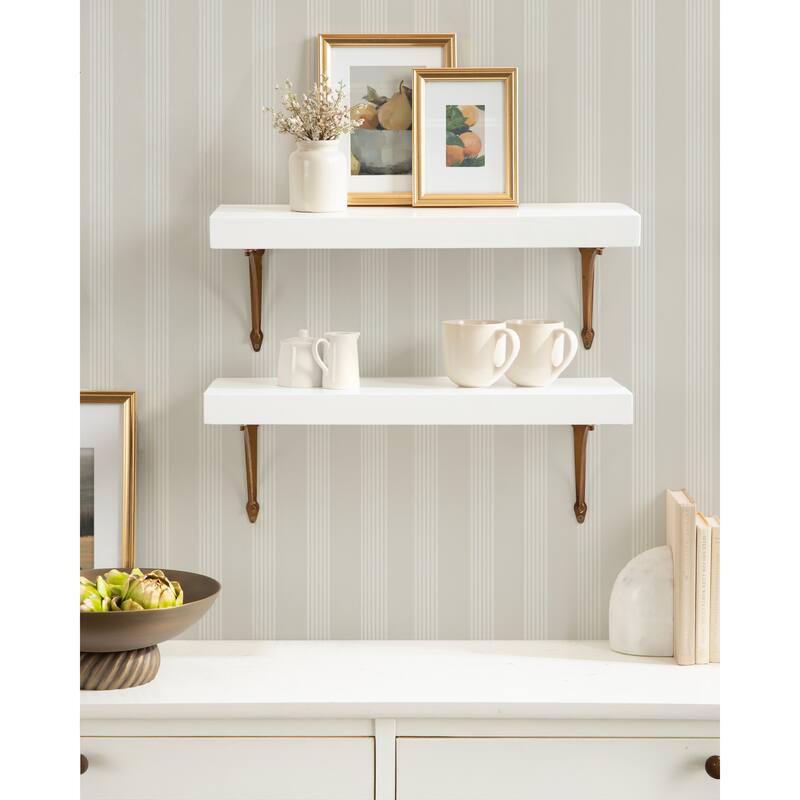 Kate and Laurel Hatley Floating Shelf Set