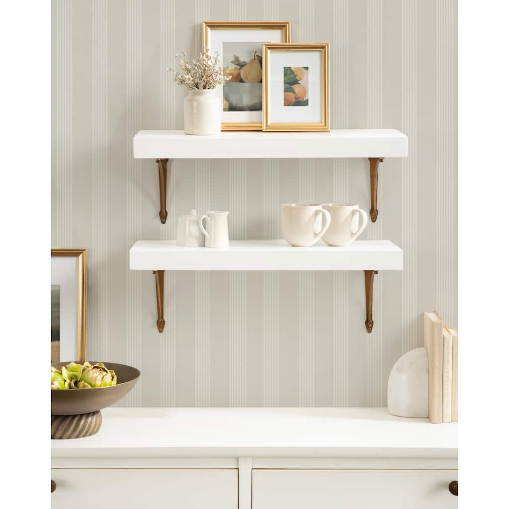 Kate and Laurel Hatley Floating Shelf Set