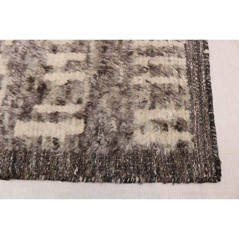ECARPETGALLERY Hand-knotted Tangier Taupe Wool Rug - 8'0 x 10'0