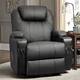 Power Lift Recliner Chair PU Leather for Elderly with Massage and Heating Ergonomic Lounge