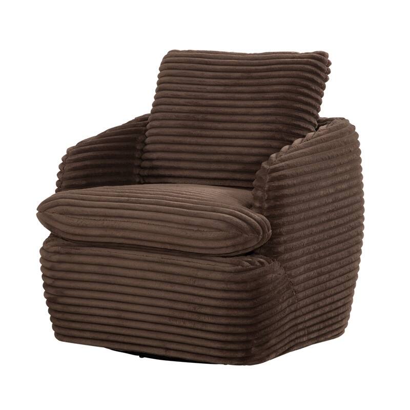 Grafton Home Ruthie 360 Swivel Arm Chair with Loose Pillow Back