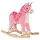 preview thumbnail 8 of 6, Plush Unicorn Rocking Horse with Sounds, Wagging Tail, and Wooden Base for Kids 3-6 Years