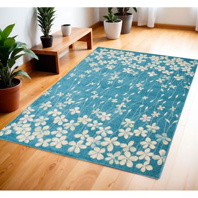 Fewuv Power Loomed Stain Resistant Area Rug By HomeRoots - 72' X '48' X '0.5