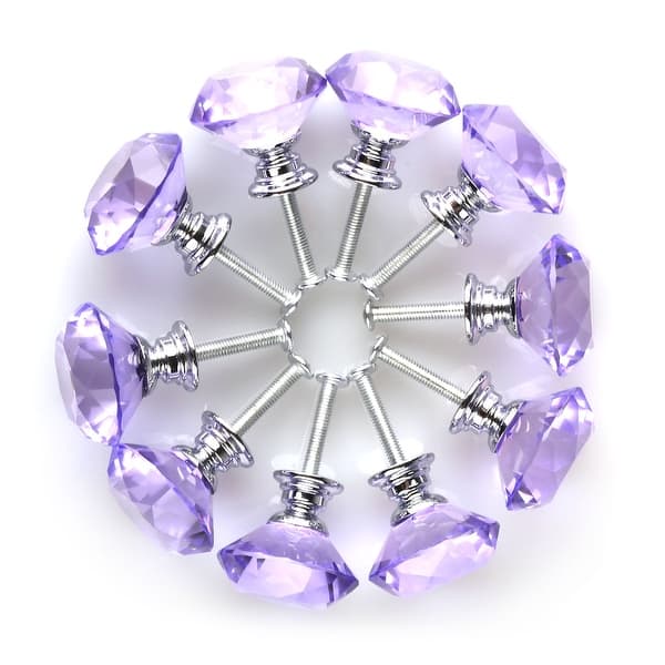 Shop 1 18 Clear Crystal Glass Diamond Shape Drawer Knobs Cabinet