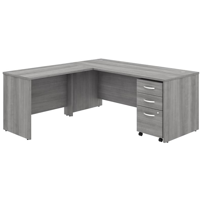 Bush Business Furniture Studio C L Shaped Desk with File Cabinet