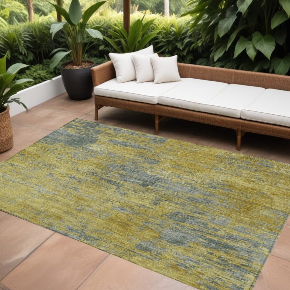 HomeRoots Abstract Transitional Rectangle Outdoor Rug