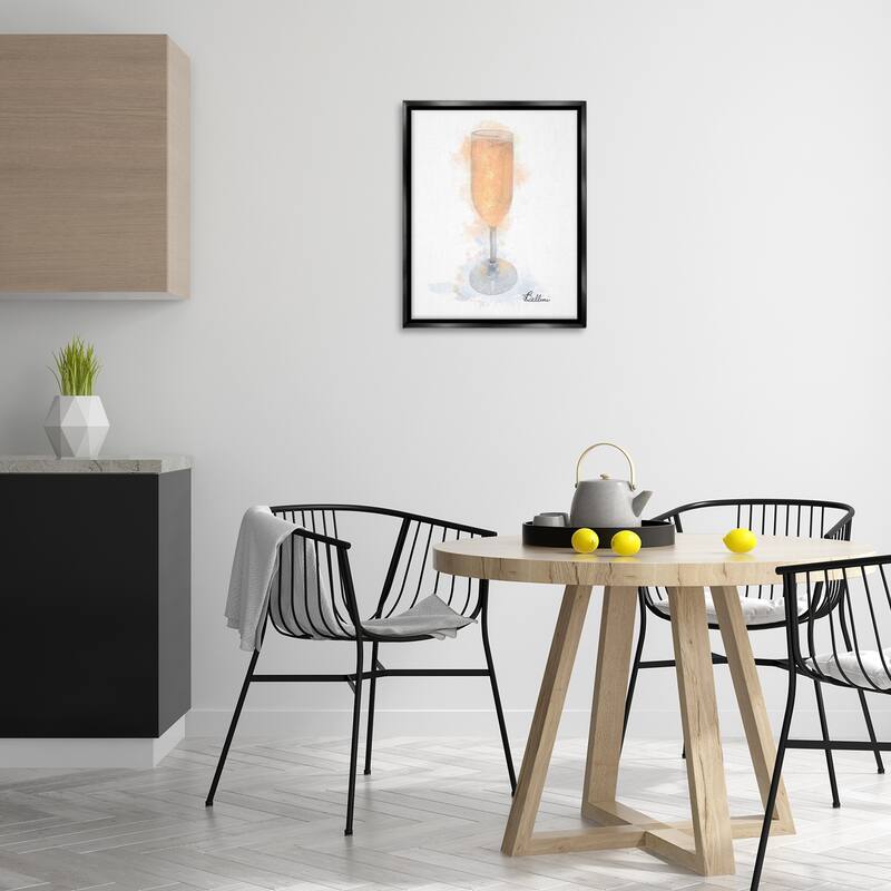 Stupell Gleaming Bellini Glass Framed Floater Canvas Wall Art Design By Matthew Piotrowicz