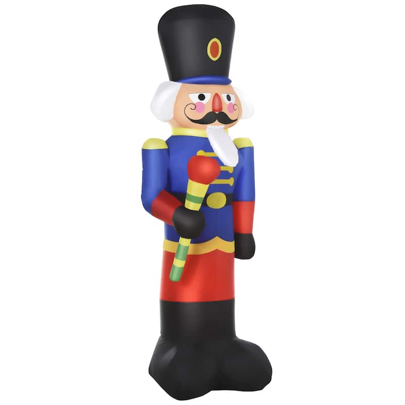 HOMCOM Giant Nutcracker Decoration, Christmas Nutcracker, Large Christmas Decoration