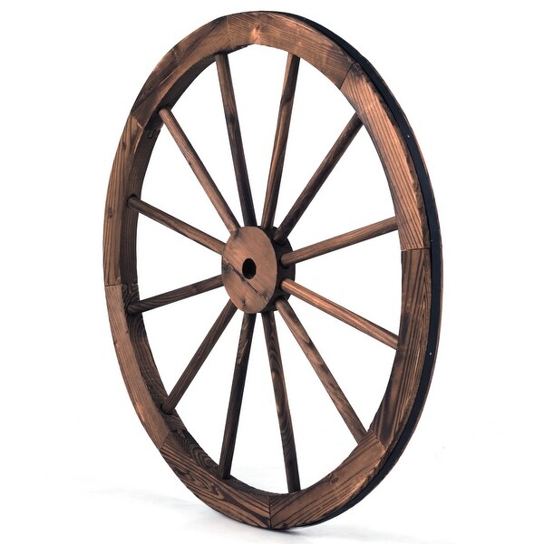 Other Garden Decor Home Garden Set Of 2 30 Decorative Vintage Wood Garden Wagon Wheel Wall Decor W Steel Rim Topografiapv Cl