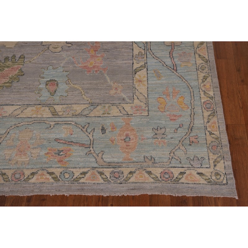 Oushak Turkish Area Rug Vegetable Dye Hand-Knotted Wool Carpet - 8'0" x 10'0"