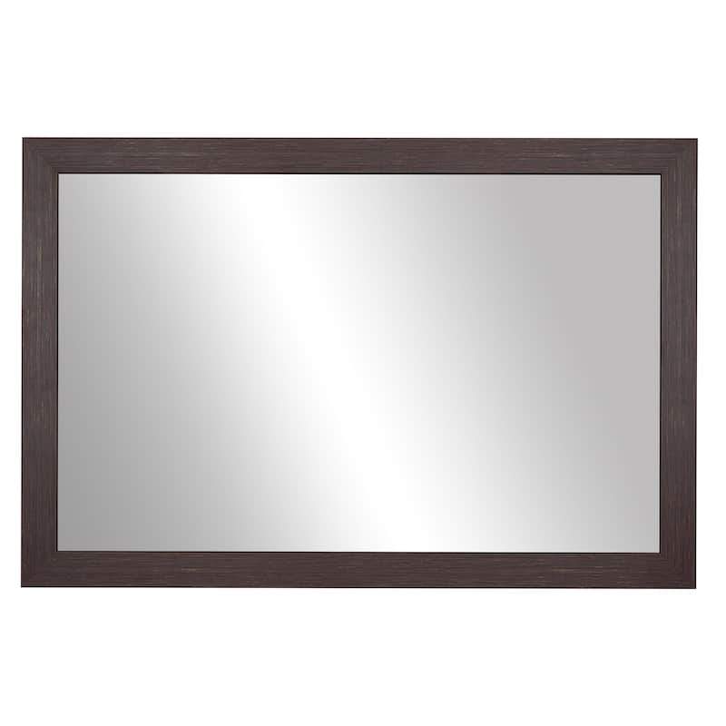 Frame My Mirror Espresso Textured Framed Vanity Mirror, Meade Design