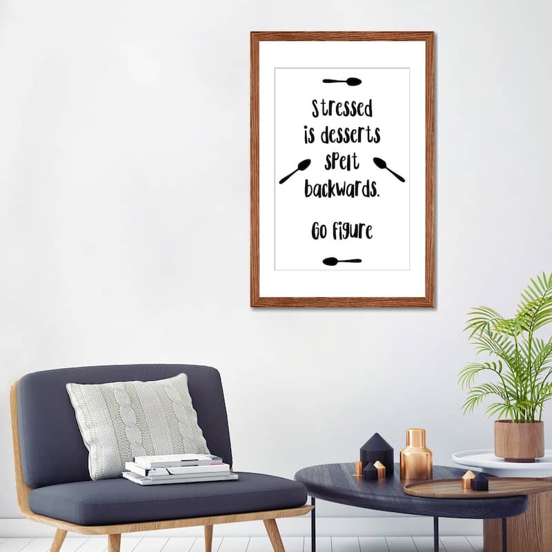 iCanvas "Stressed Is Desserts Spelt Backwards" by Pixy Paper