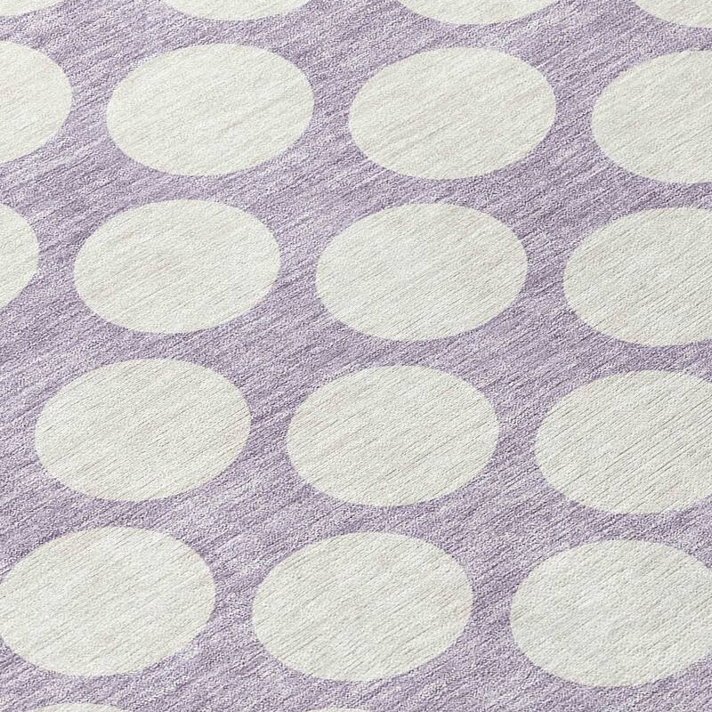 Machine Washable Indoor/ Outdoor Chantille Modern Dots Rug