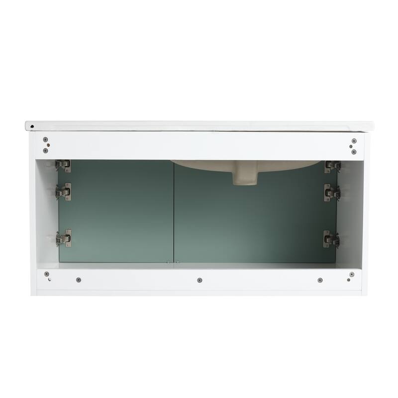 Bathroom Vanity With Sink In 32/36/40/84/76/92 Inch, Floating Bathroom Vanity With Soft Close Door