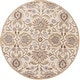 preview thumbnail 45 of 122, Patchway Handmade Classic Floral Wool Area Rug 4' Round - Ivory - Round
