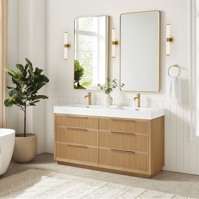 Hohhot Bath Vanity with Integrated Stone Sink Top without Mirror