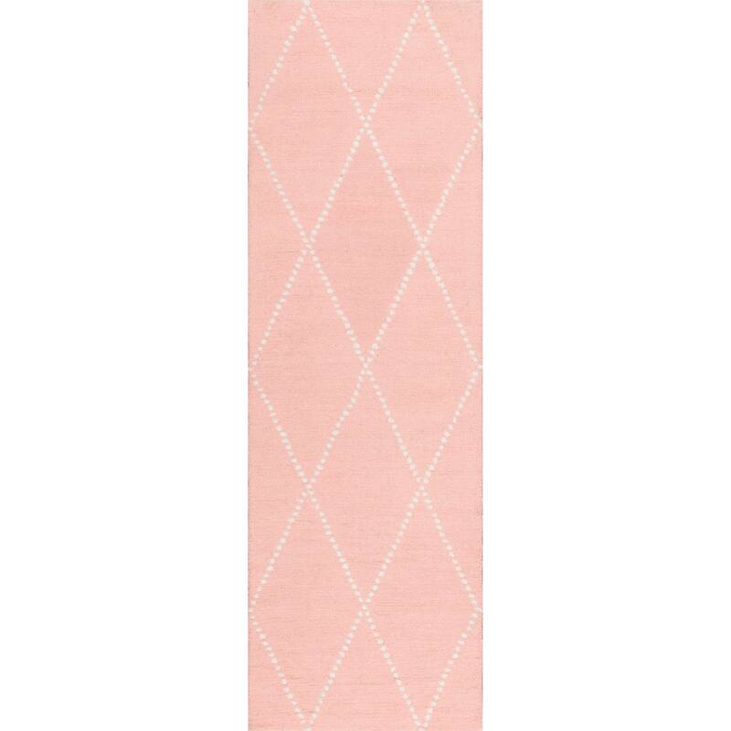 Nuloom Handmade Dotted Trellis Wool Kids Nursery Rug