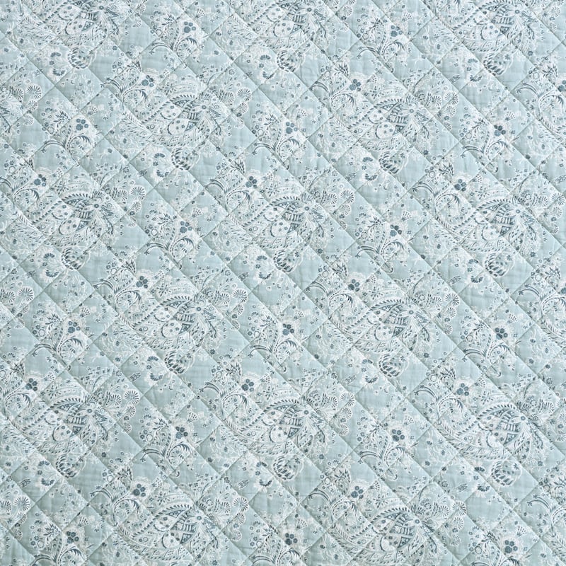 Wrangler Prairieland Paisley Cotton Reversible Blue Quilt Set