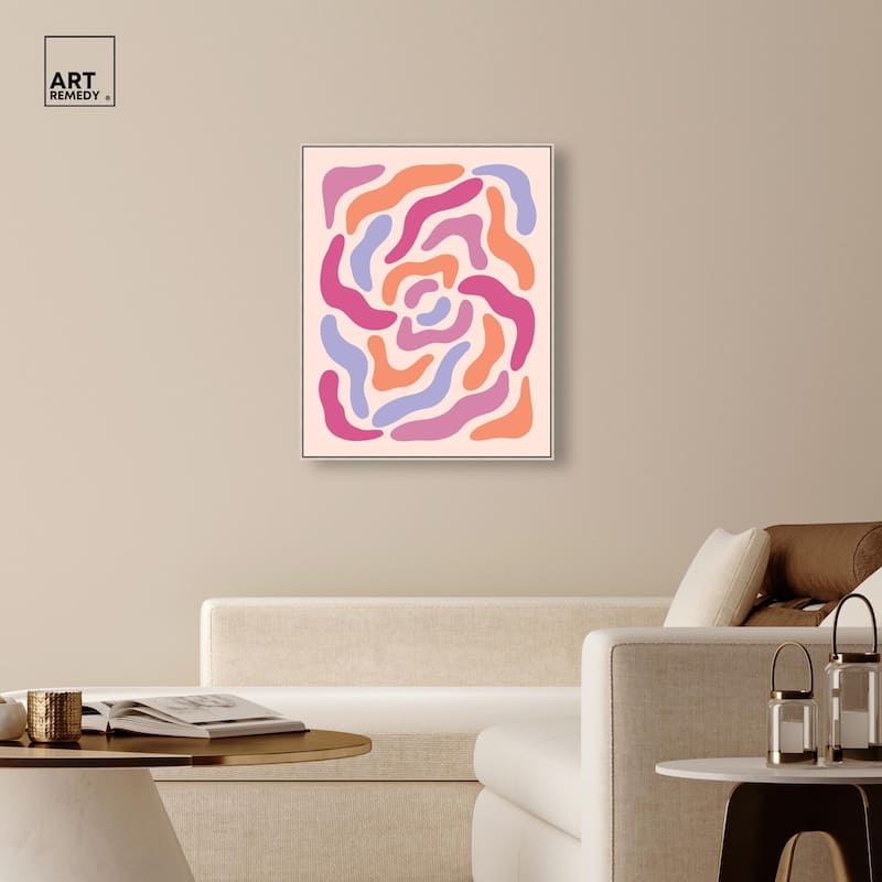 Petals Floral Form Canvas by Art Remedy