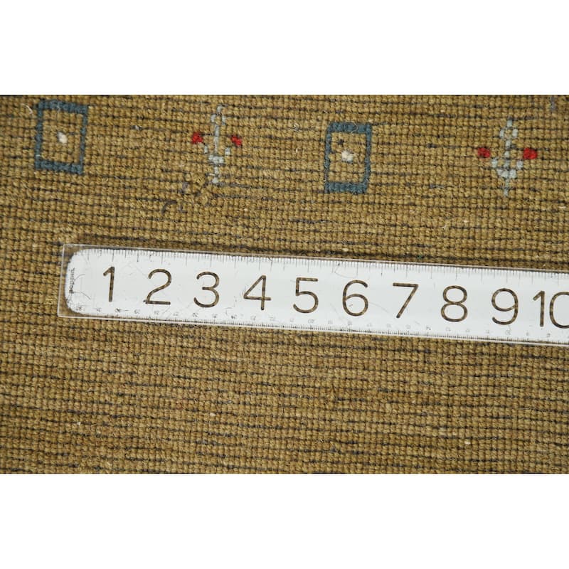 Hand Knotted Oriental 100% Wool Carpet Tribal Animal Pictorial Green Gabbeh Area Rug - 7' 9'' X 5' 0''