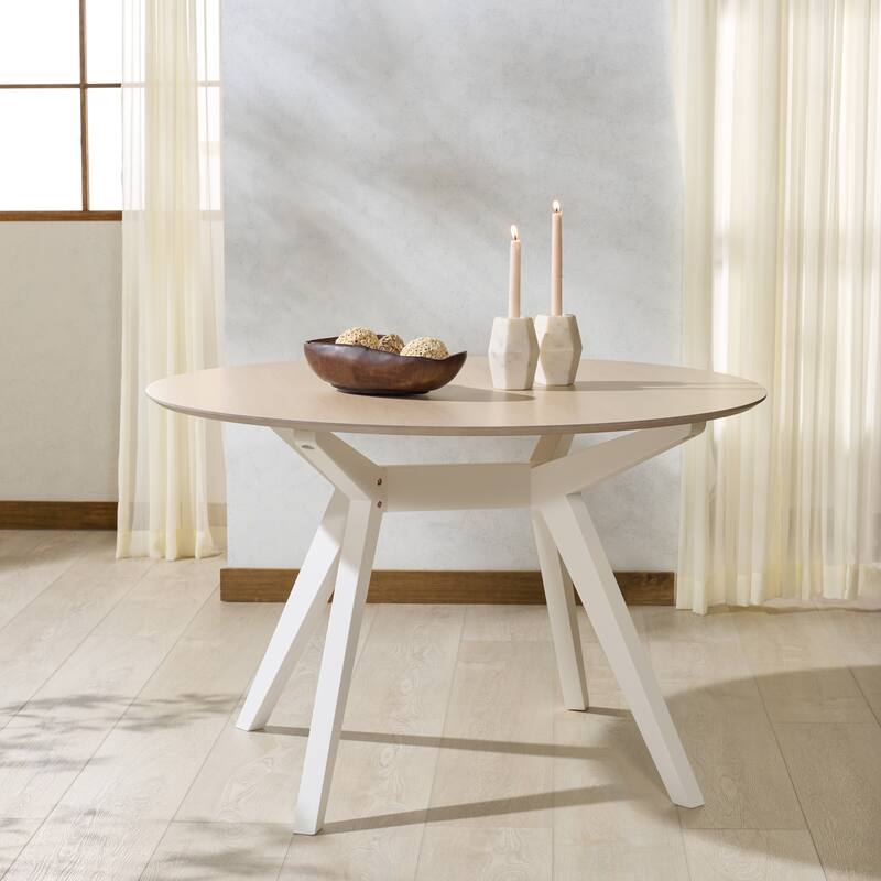 SAFAVIEH Couture Rhonda Round Wood Dining Table - 47"W x 47"D x 30"H
