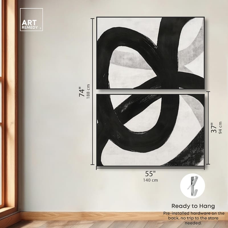 Infinite Loop I Canvas Set of 2 by Art Remedy