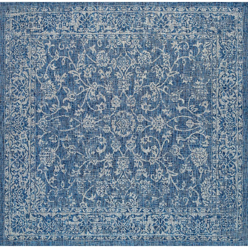 JONATHAN Y Sinjuri Bohemian Textured Weave Floral Indoor/Outdoor Area Rug