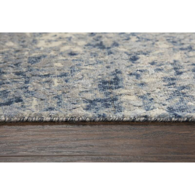 Alora Decor Radiant Abstract Wool Blend Area Rug - 9' x 12' - Blue