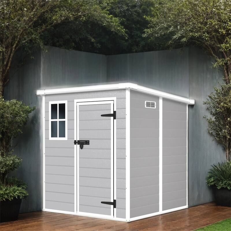 Waterproof Outdoor Storage Shed with Window, Lockable Doors and Vents