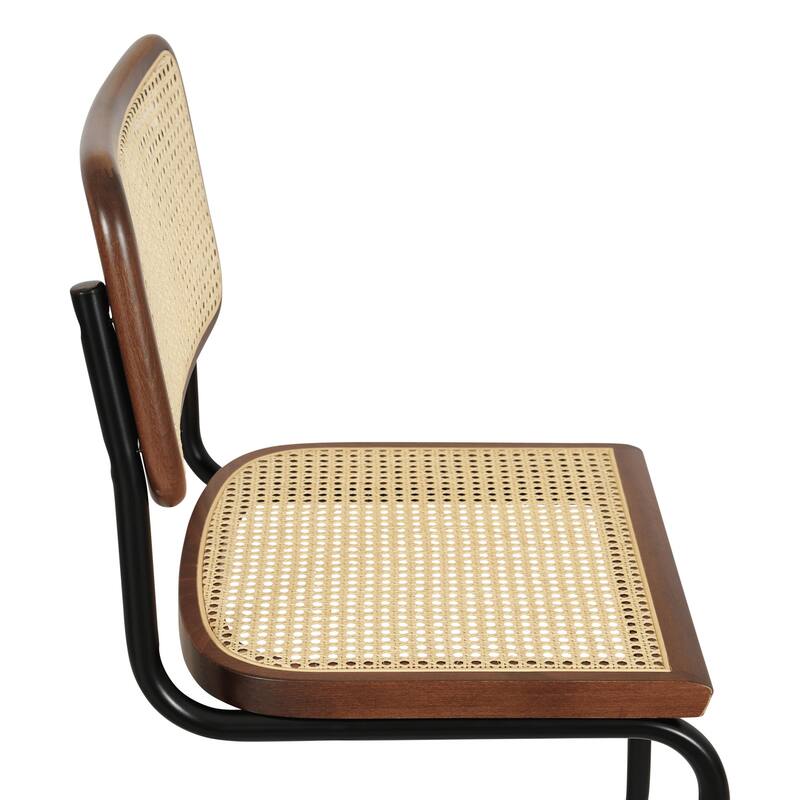 Breuer Chair Company Marcel Breuer Cesca Cane Cantilever Side Chair w/ Black Steel Frame (Various Wood & Cane Colors)