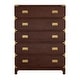 preview thumbnail 13 of 23, Kedric 5-Drawer Gold Accent Chest by iNSPIRE Q Bold