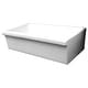 preview thumbnail 1 of 2, Quatro Alcove Fireclay Large Reversible Sink with 2-inch/2.5-inch Decorative Side Lips